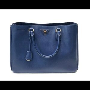 Prada Saffiano Large Tote in Blue